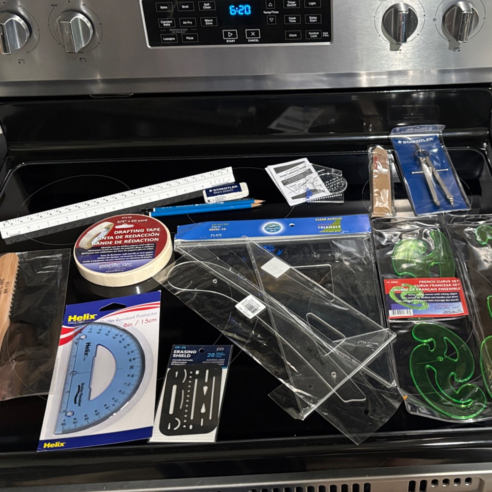 Assorted Drafting Tools Set